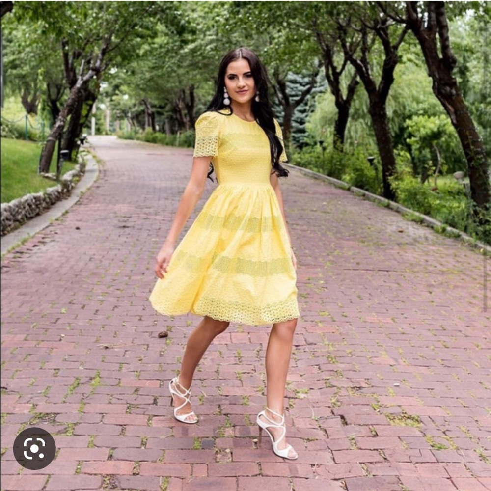 Yellow Rachel parcel dress